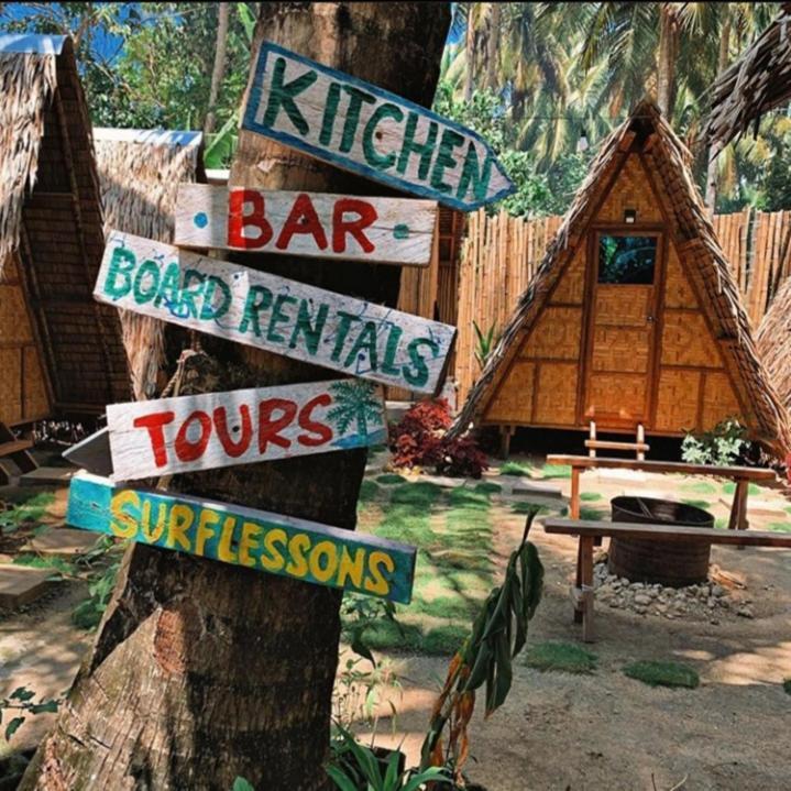 "Triangle Hut" Camp Fuego Siargao Otel Catangnan Dış mekan fotoğraf